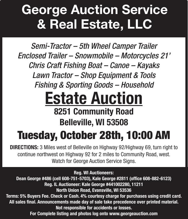 DEAN GEORGE AUCTION SERVICE - Ad from 2025-10-26