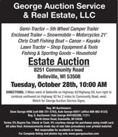 DEAN GEORGE AUCTION SERVICE - Ad from 2025-10-26